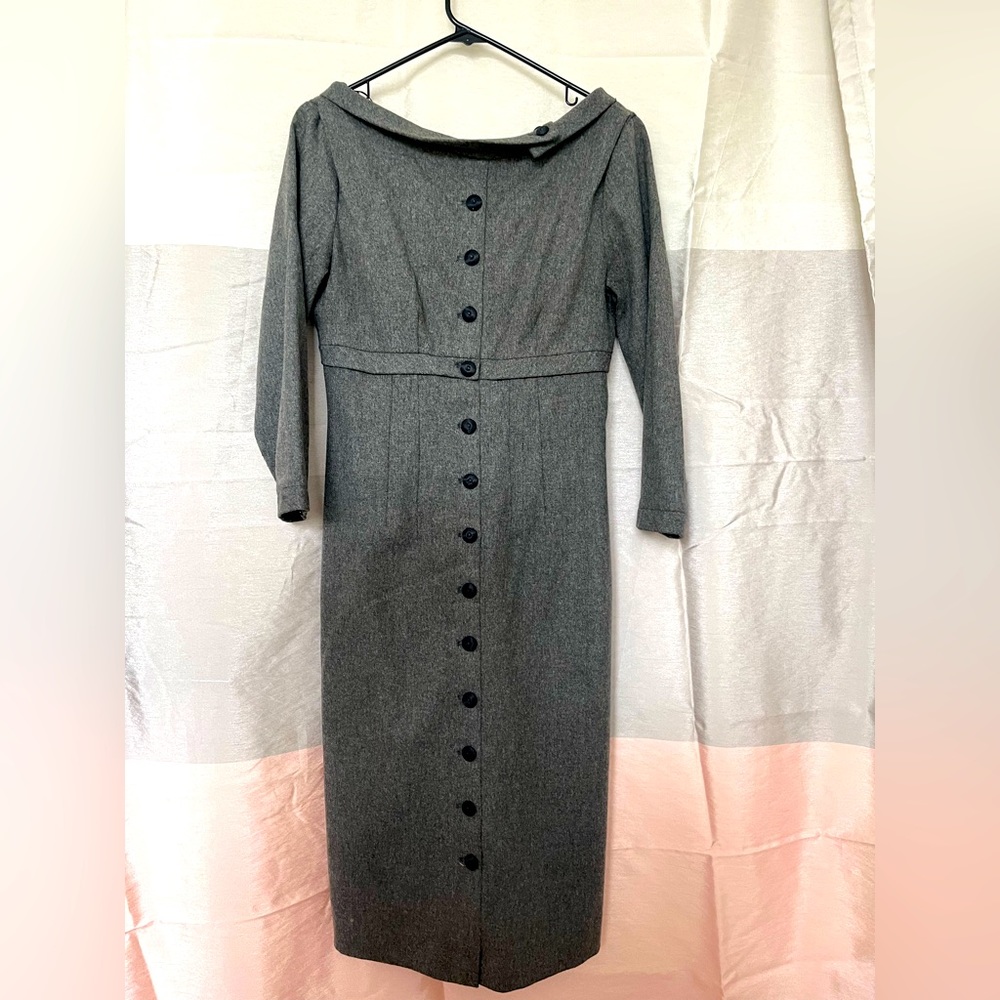 Marc Jacobs Grey Pencil Dress Size 8